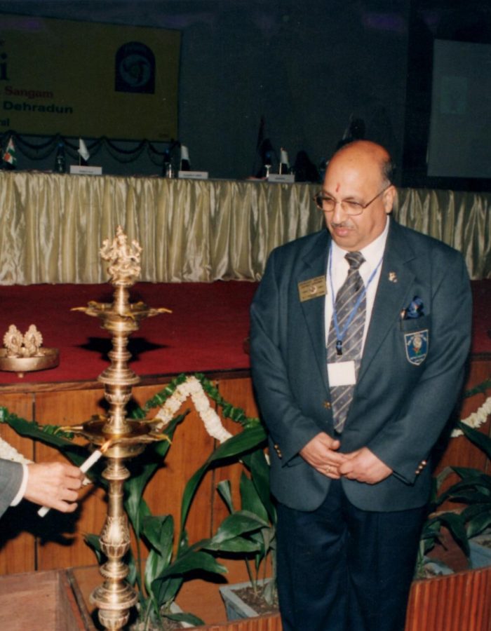 With the Governor of Uttarakhand in 2004